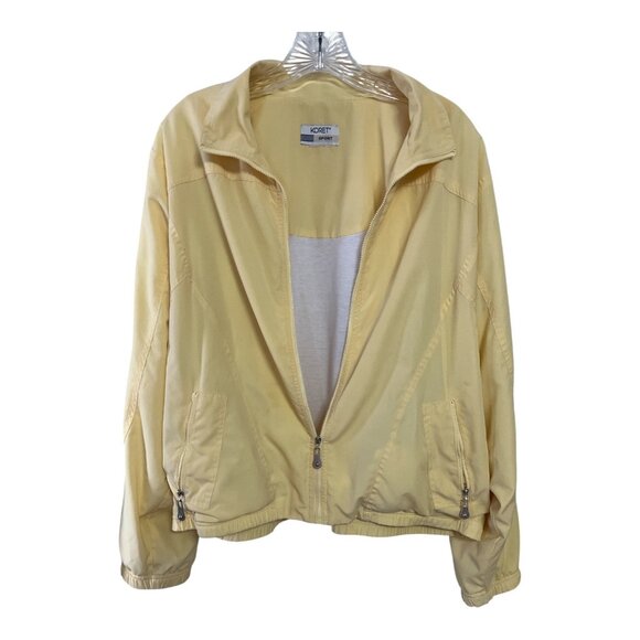 Vintage Koret Sport Women’s Yellow Zip-Up Windbreaker Jacket XL - Picture 2 of 6